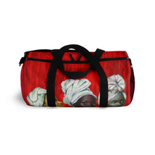 Load image into Gallery viewer, Red and White Sisterhood Duffel Bag
