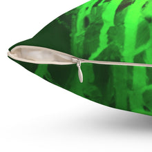 Load image into Gallery viewer, Green Streams Spun Polyester Square Pillow
