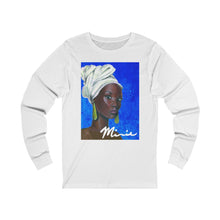 Load image into Gallery viewer, Blue and White  Unisex Jersey Long Sleeve Tee
