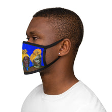 Load image into Gallery viewer, Blue and Gold Sisterhood  Mixed-Fabric Face Mask
