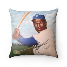 Load image into Gallery viewer, Jackie Robinson Spun Polyester Square Pillow
