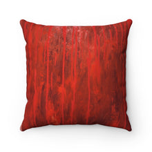 Load image into Gallery viewer, Red Paint Spun Polyester Square Pillow

