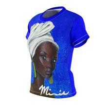 Load image into Gallery viewer, Blue and White Women's AOP Cut &amp; Sew Tee
